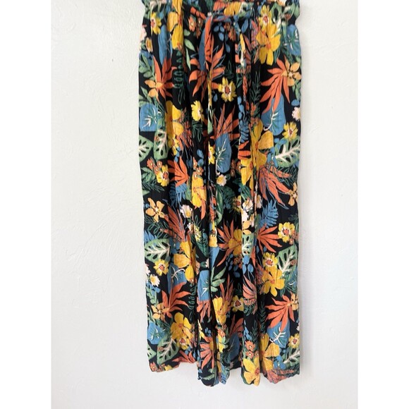 Angie Women’s Lightweight Wide Leg Floral Boho Pull On Large Slit Tropical - Picture 4 of 9